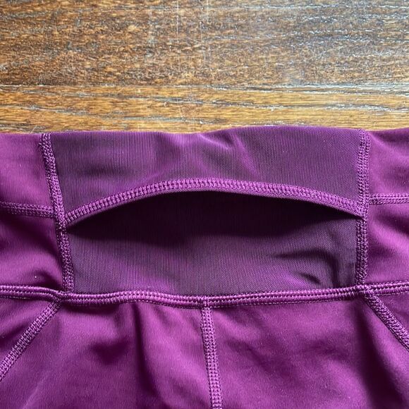 Athleta Maroon Sonar Mesh Perforated Cropped Leggings - Picture 5 of 6